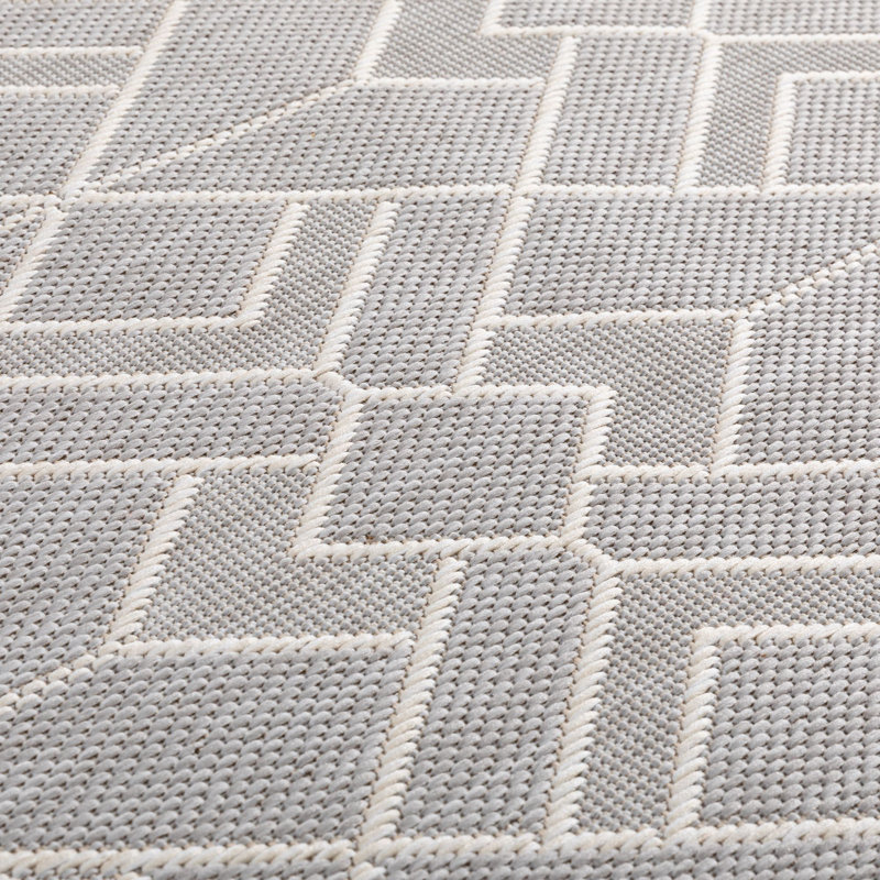 Doon Indoor / Outdoor Area Rug, Grey/Brown/Blue, Rectangle 80cm x 150cm