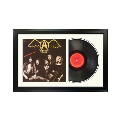 Aerosmith "Get Your Wings" Framed Vinyl Record Wall Art, LP Album Cover Display, Music Memorabilia Decor, Unique Gift for Vinyl Lovers