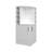 42" Tall White Corner Bar Cabinet - Modern With 8 Bottle And Double Door & Storage For Living-14965835