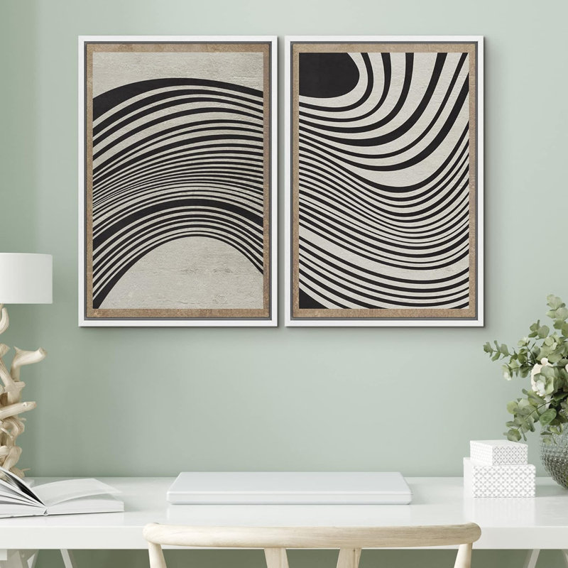 «Green Mountain Rangeest Landscape Wilderness», 2 pièces, H 24 po x l 16 po, Blanc