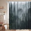 Foggy Mountain Landscape Fir Green Shower Curtain with 12 Hooks