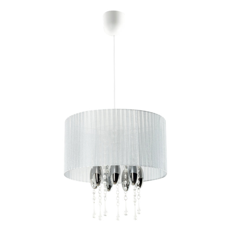 Zoe 1 - Light Drum Pendant, White
