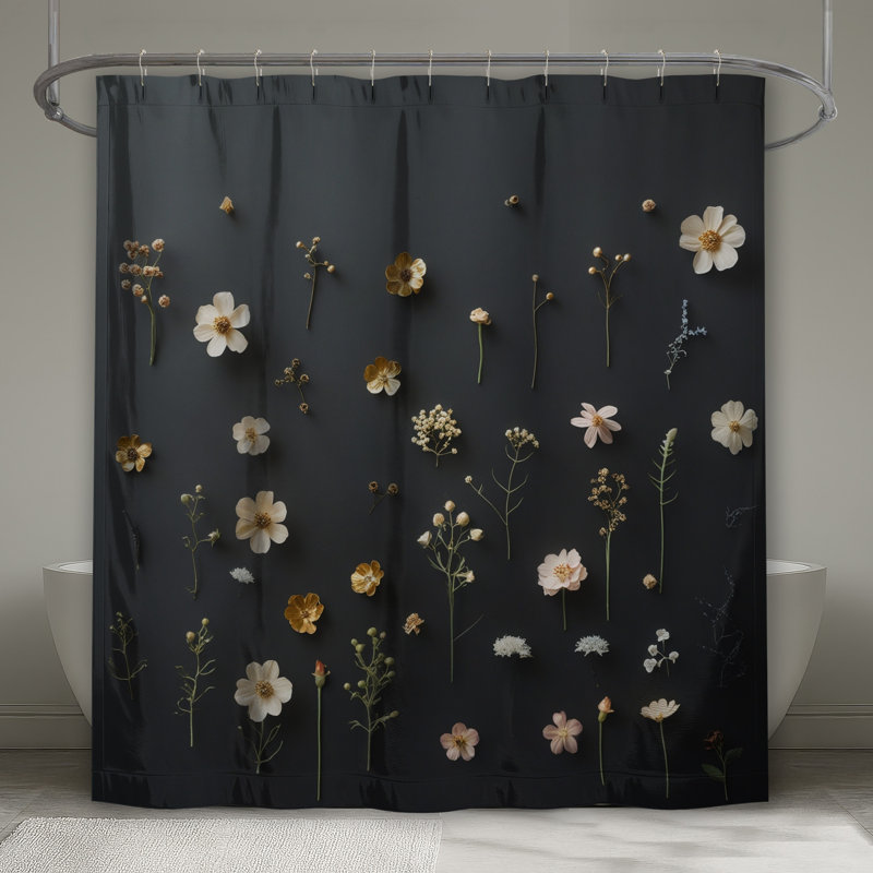 Rideaux de douche Pressed Floral Arrangement, 70in W x 93in H