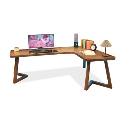 Tan Rectangular Solid Wood desks