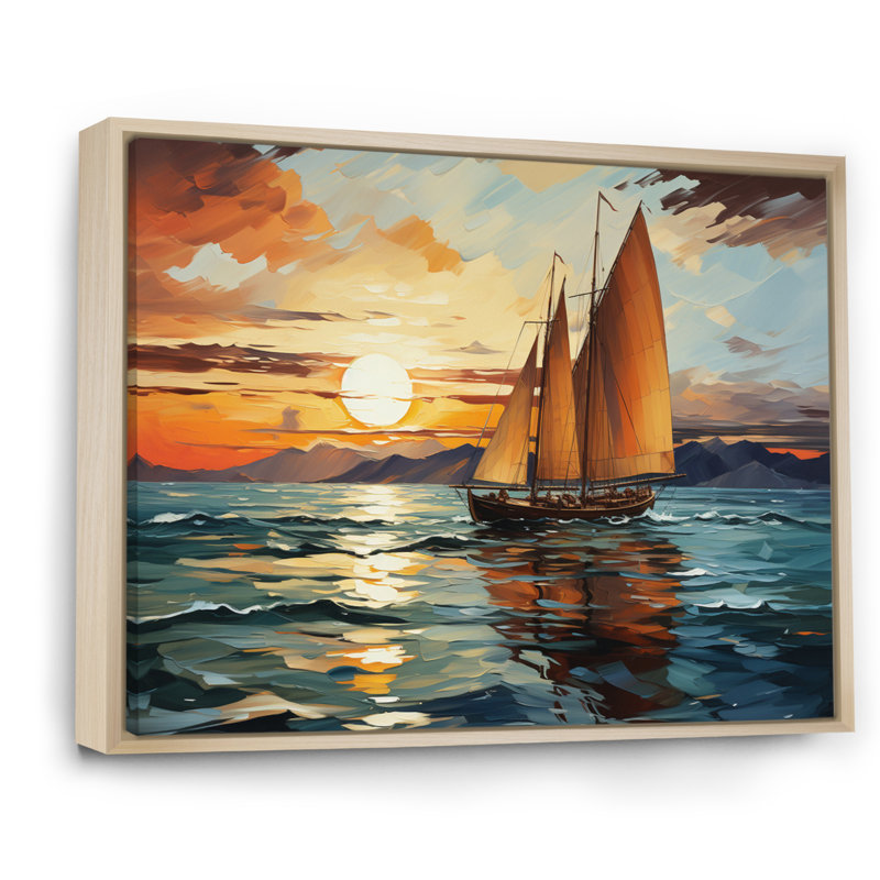 Impression sur toile Iolanta, H 12 po x l 20 po x P 1 po, Cadre flottant érable