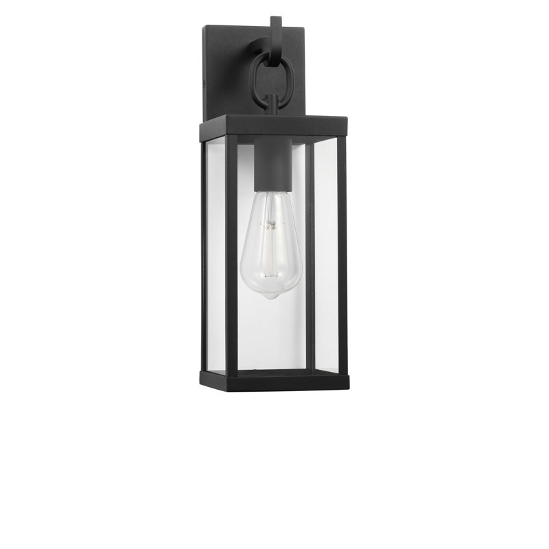 Lanterne Rox à une lumière, Non, Noir texturé, H 15 po x l 5 po x P 5,75 po