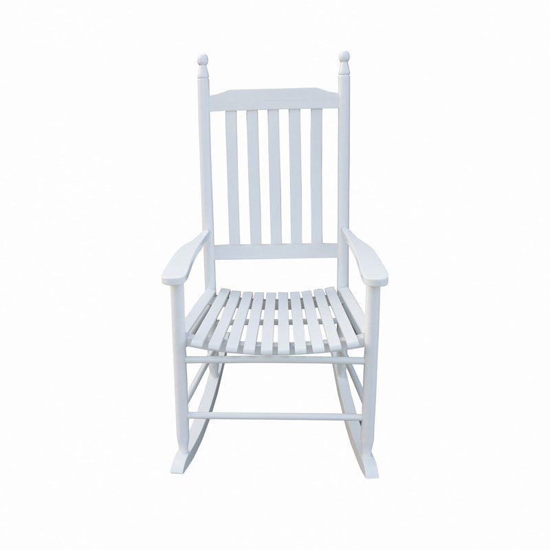 Chaise berçante en bois, sans tapis