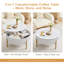 Table basse à plateau relevable 31,49 po avec plateau en marbre-1783610859