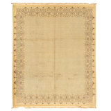 High-Quality Hand-Knotted Ivory Area Rug