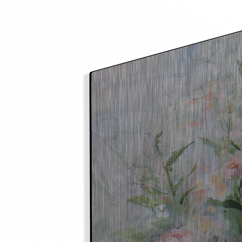 Art mural en métal luxueux «Garden Secrets 2» par Karen Hale, 24 po x 24 po, H 24 po x l 24 po