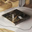 Table basse carrée en marbre de style luxueux-1278827353