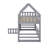 Twin Over Twin House Bunk Bed With Fence-779908318