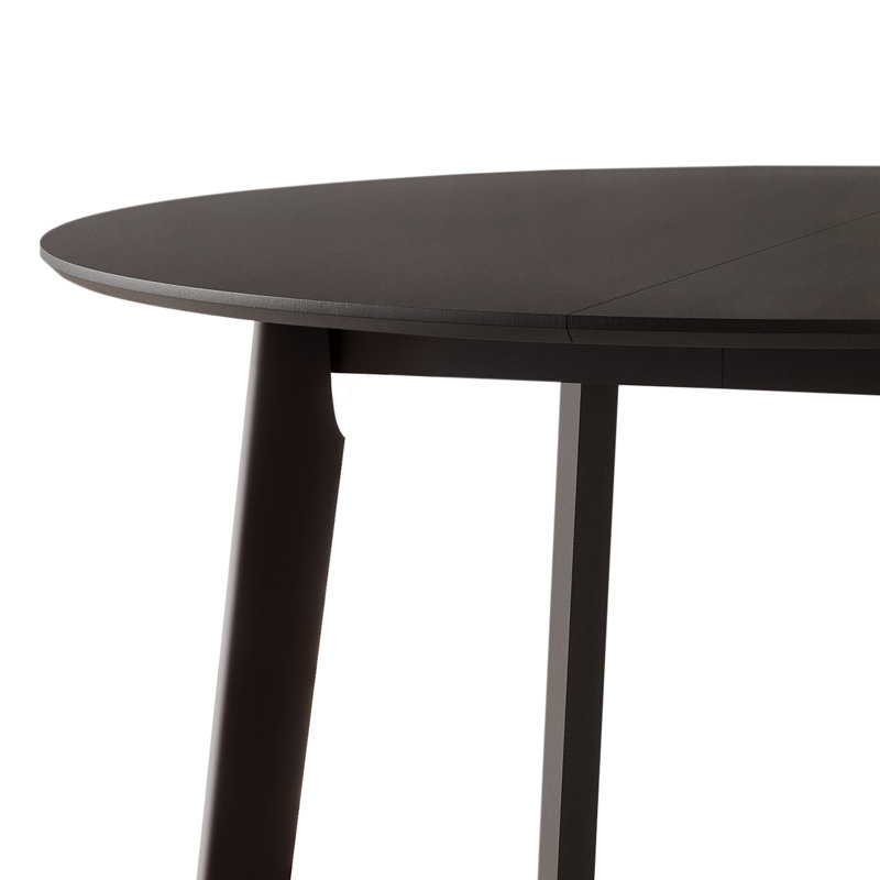 Ensemble de salle à manger à hauteur de comptoir 5 pièces avec chaises pivotantes rembourrées, noir, Noir