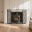 4 Double Door Iron Fireplace Door