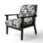 Chaise d'appoint florale Cobalt-6885852