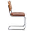 Faux Leather Upholstered Cantilever Dining Chair with Chrome Legs