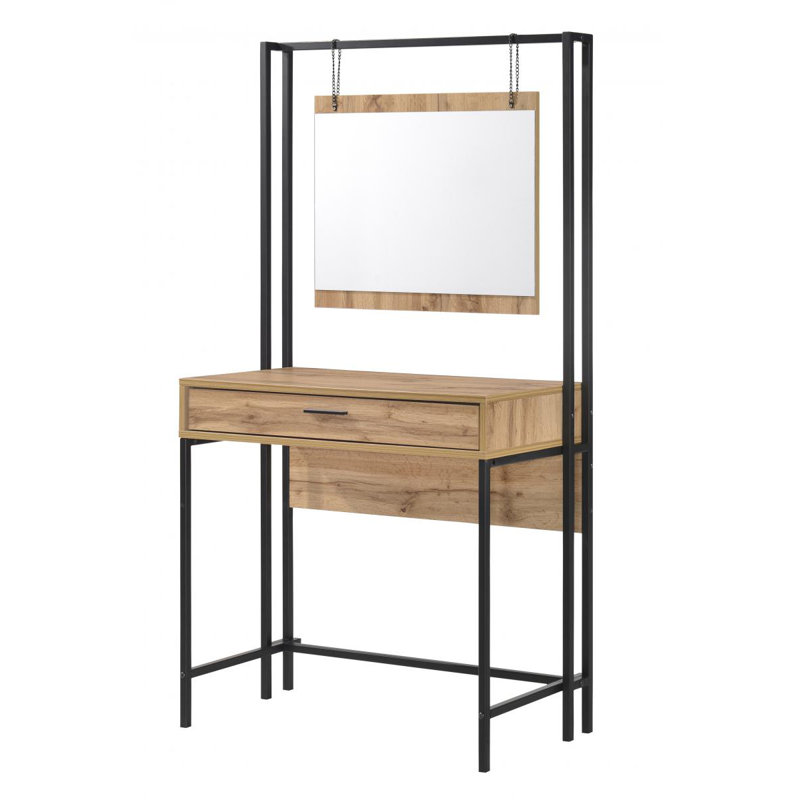 Bremond Block Dressing Table with Mirror