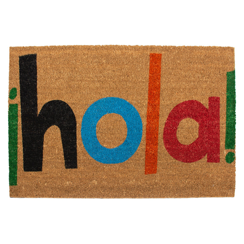 Tapis d'extérieur antidérapant Lloshi Hola, Rectangle 2 pi x 3 pi