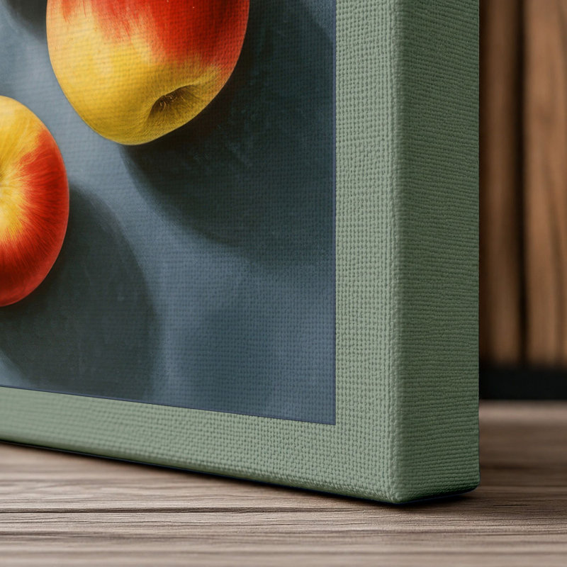 Scattered Apples Modern - Wrapped Canvas, 30x20 - 76.2 x 50.8 cm, Sage Border