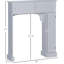 Support de toilette gris avec tablettes réglables et système d'organisation de salle de bain gris dans un espace organisé et gris