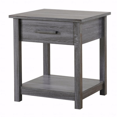 Chic In Gray Contemporary Nightstand