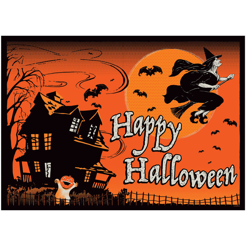 Toile de fond rétro en tissu d'Halloween
