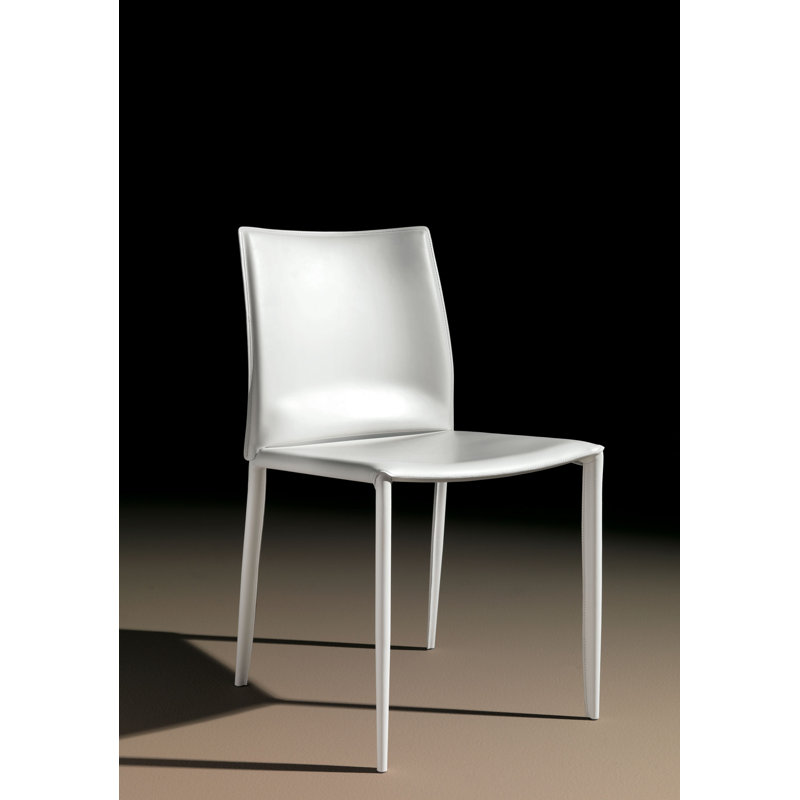 Linda Leather Dining Chair, White