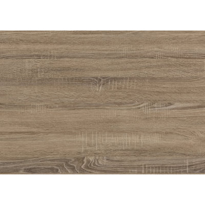 Table d'appoint moderne pour salon - Plateau stratifié taupe, structure en métal noir, fini stratifié foncé, construction stable