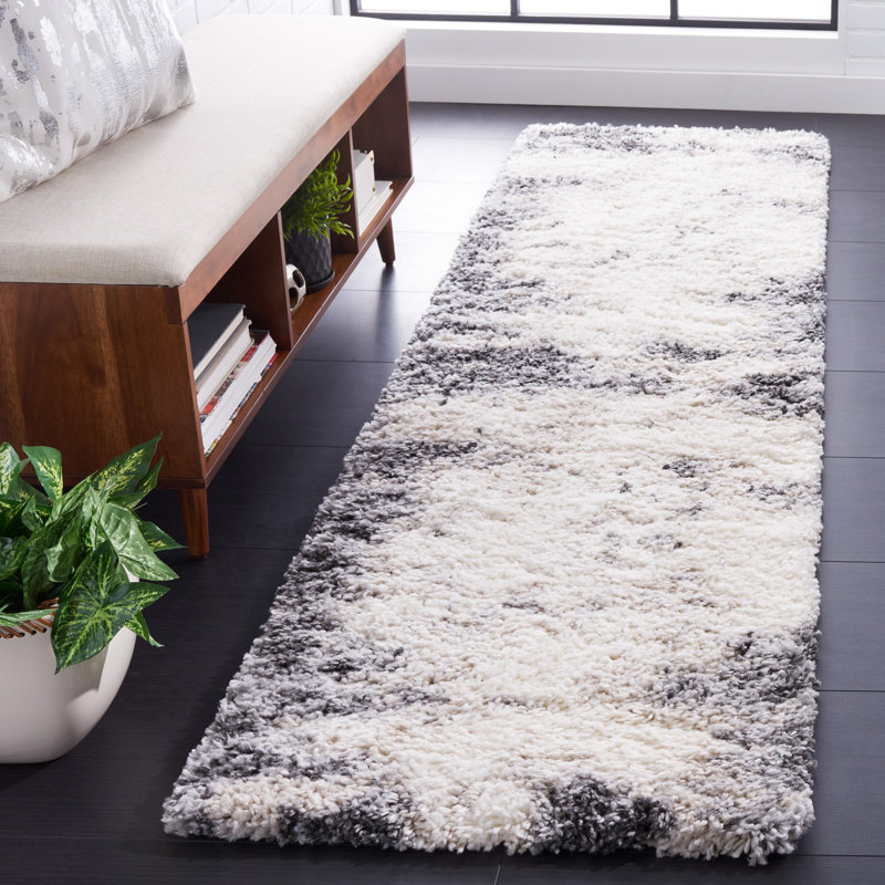 Tapis ivoire / gris Fontana 834, Tapis de couloir 2 pi 3 po x 8 pi
