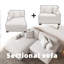 Canapé modulaire en velours côtelé 2 pièces Milbrey-2129726390-2098009032