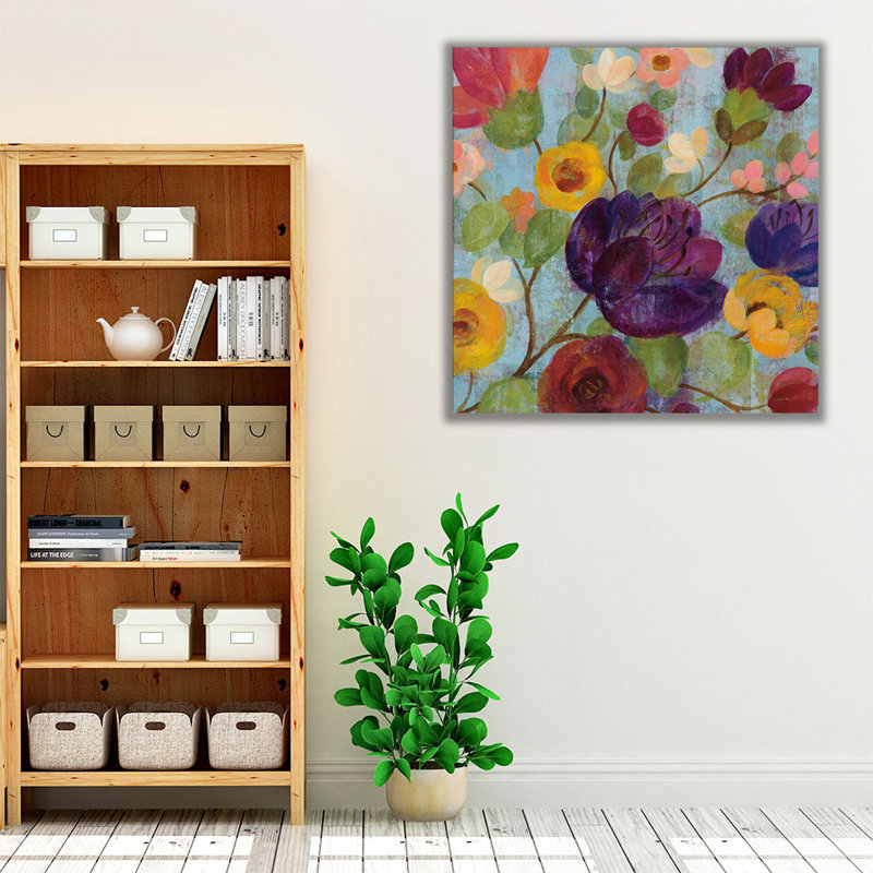 Morning Floral - reproduction d'art sur toile, H 12 po x l 12 po