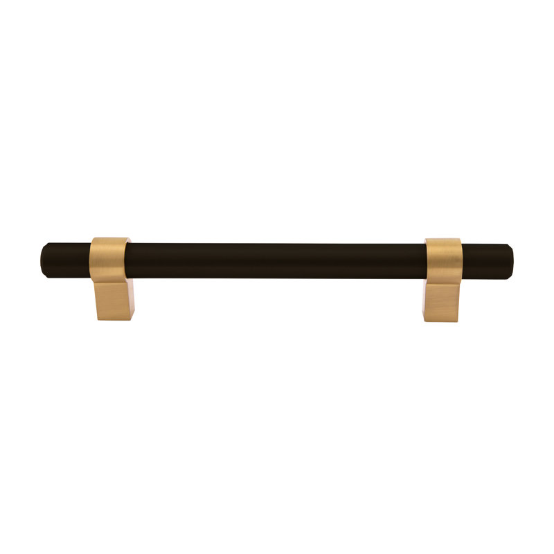 Emery 5 1/16" Center to Center Bar Pull Multipack, Matte Black/Satin Gold