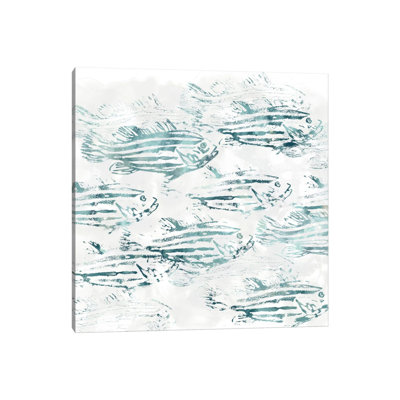 Sealife Batik IV 1 Piece Wrapped Canvas Painting