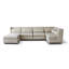 Alder Sectional Ottoman-Moonstone