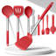 Ensemble d'ustensiles de cuisine en silicone de qualité supérieure 35 pièces avec poignées et support en acier inoxydable, ustensiles de cuisine antiadhésifs résistants à la chaleur pour la cuisson, la cuisson et les grillades