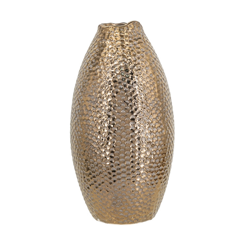 Vase à fleurs au design unique, H 13,8 po x l 7,1 po x P 7,1 po