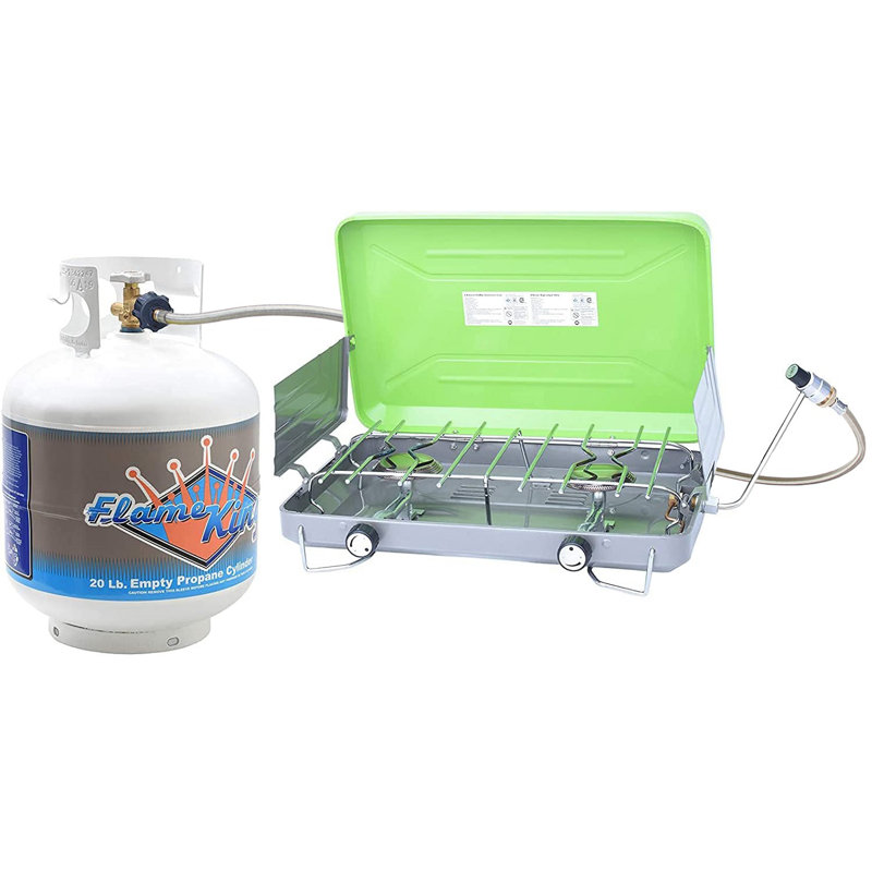 5-Foot Steel Braided Propane Adapter Hose with Brass Fittings