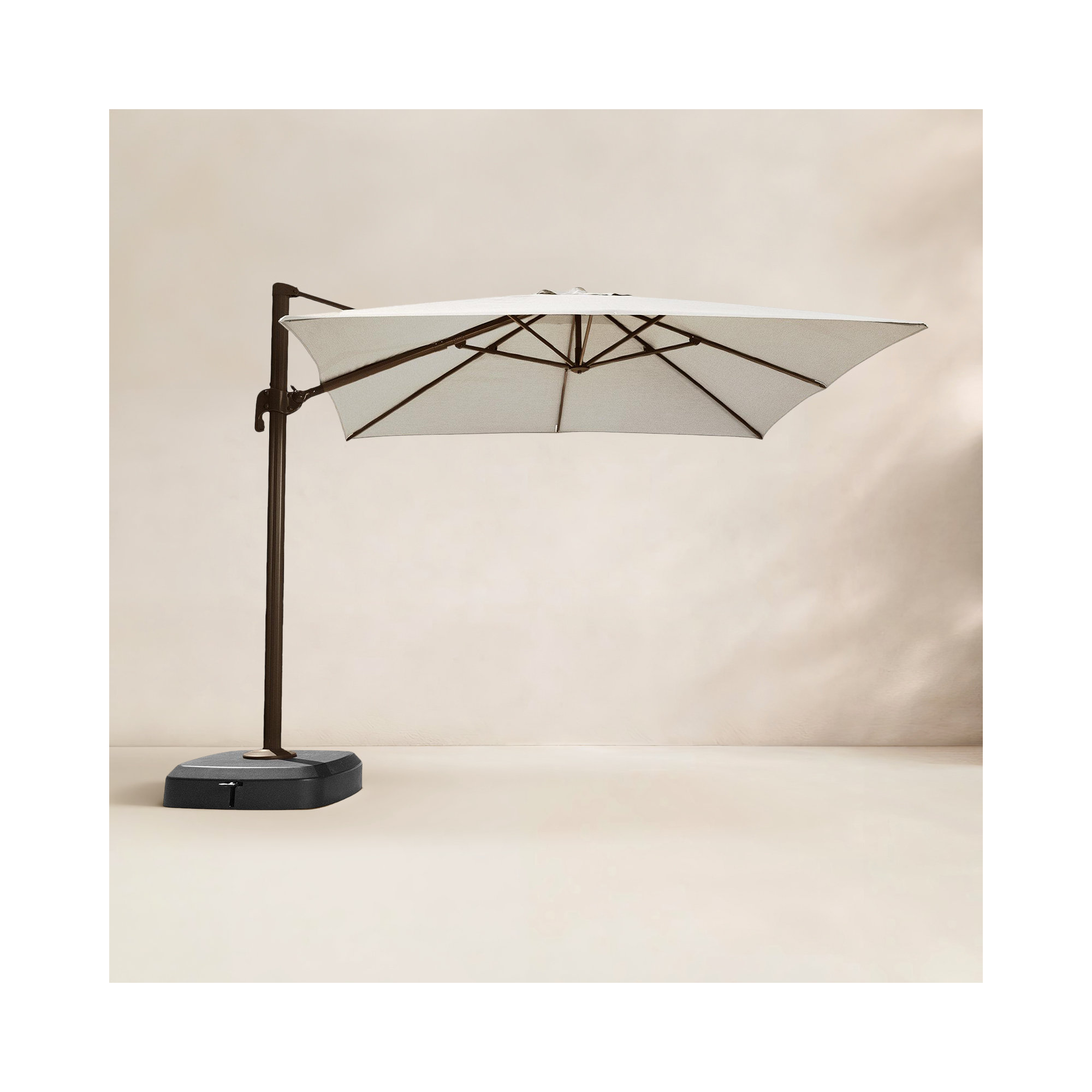 Tredyn 120'' Sunbrella® Cantilever Outdoor Umbrella, Canvas Flax Sunbrella® Canvas