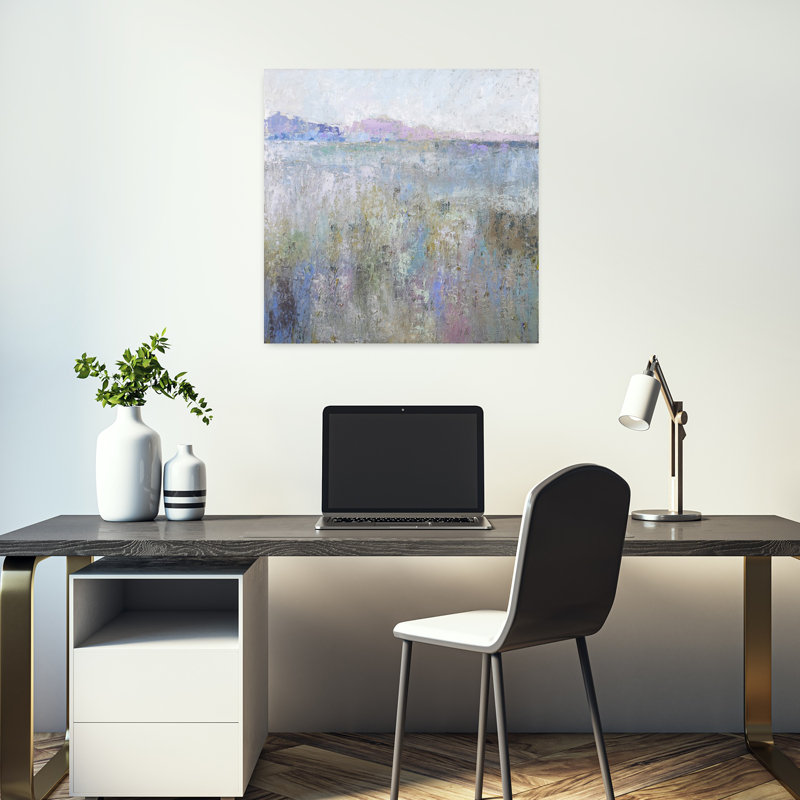 Paysage treize contemporain abstrait paysage art naturel, H 18 po x l 18 po