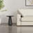 Gloria 16"W Graphite Cast Aluminum Contemporary End Table with Round Top, Assembled