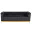Foxy Luxury Velvet Couch with Brass Trim, 87" W, Fully Assembled-150373944