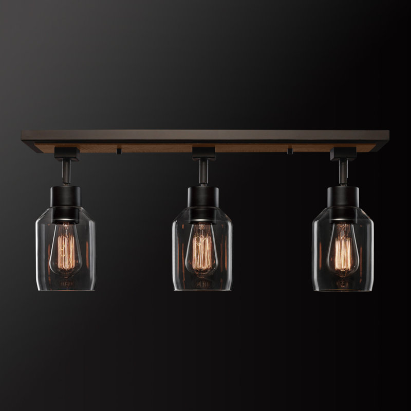 Griffith 25'' 3 -Light Fixed Track Track Kit with Dimmable and Adjustable Head