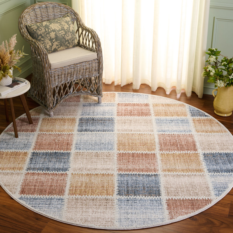 Scarlett 410 Performance Geometric Rug, Round 6'7"