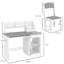 Ensemble de bureau et de chaise pour enfants avec rangement et bureau pour enfants de 5 à 8 ans Qaba