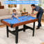 Ensemble de table 48 pouces 3-en-1 multi-jeux avec billard, air hockey et tennis de table, salle de jeux familiale