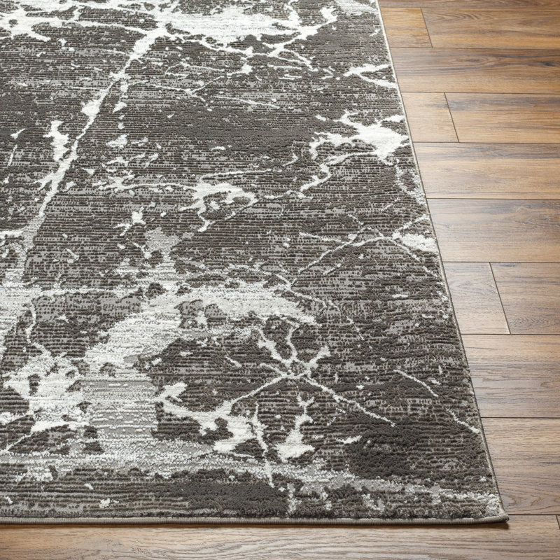 Imauri Grey Machine Washable Area Rug, Rectangle 8'11" x 12'