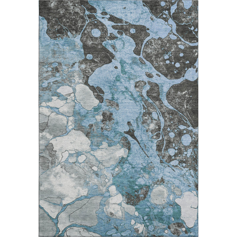 Premium Machine Washable Brashear AMF1909 Abstract Rug, Rectangle 10' x 14'