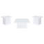 Minimalist Three-Piece Coffee Table Set with Squared Profiles-129862967