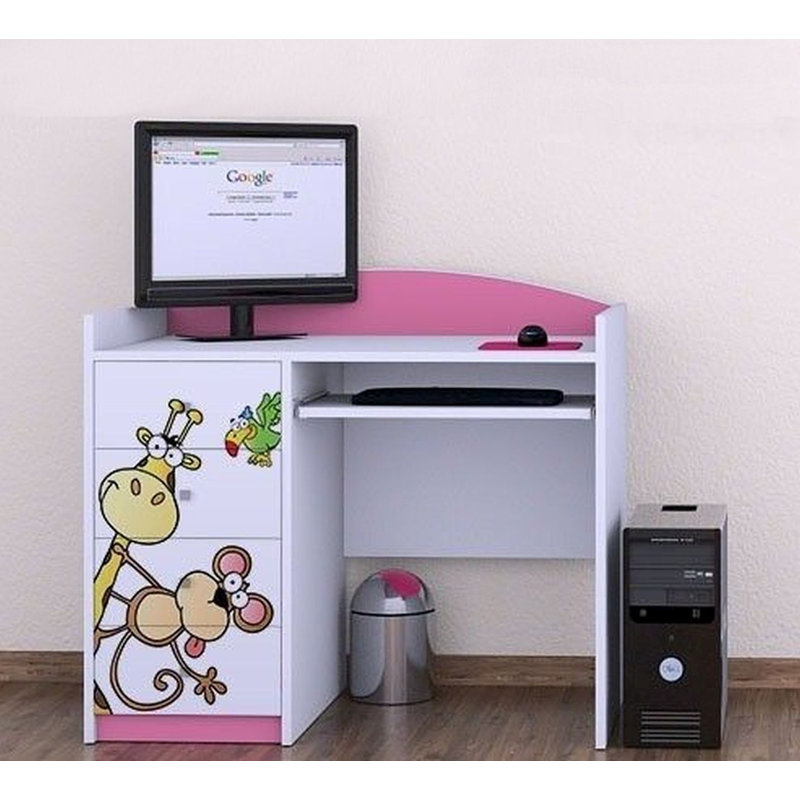 Bunny 100cm Computer Desk, Pink