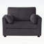Fauteuil d'appoint en velours côtelé avec poches de rangement latérales-131240916